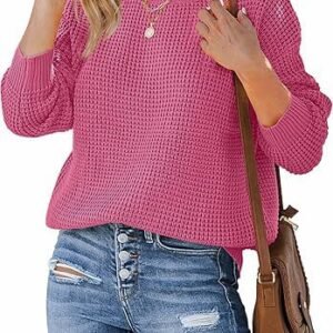 Stylish Knit Woolen Sweater for Women Wool Round Neck Womens Pullover