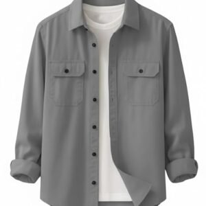 DEELMO Men’s Stylish Cotton Blend Casual Shirt || Full Sleeve Button-Down Shirt with Dual Flap Pockets || Comfortable Breathable Fabric || Perfect for Casual Office and Outing Wear