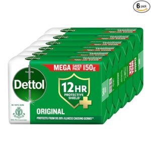 Dettol Original Bathing Soap Bar with 12hr Germ protection (900gm) | Kills 99.99% Germs, 150g (Pack of 6)