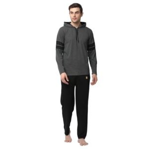 Mack Jonney Men's Cotton Solid Relaxed Night Suit