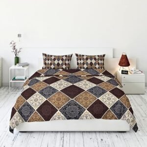 AAZEEM Microfibre Double Bedsheet 100% Microfibre Full Size Sheets Set, Soft & Comfy for Bedroom Thick Full Bed Sheets Set, Bedsheet & Pillowcases Sets, Machine wash - Brown